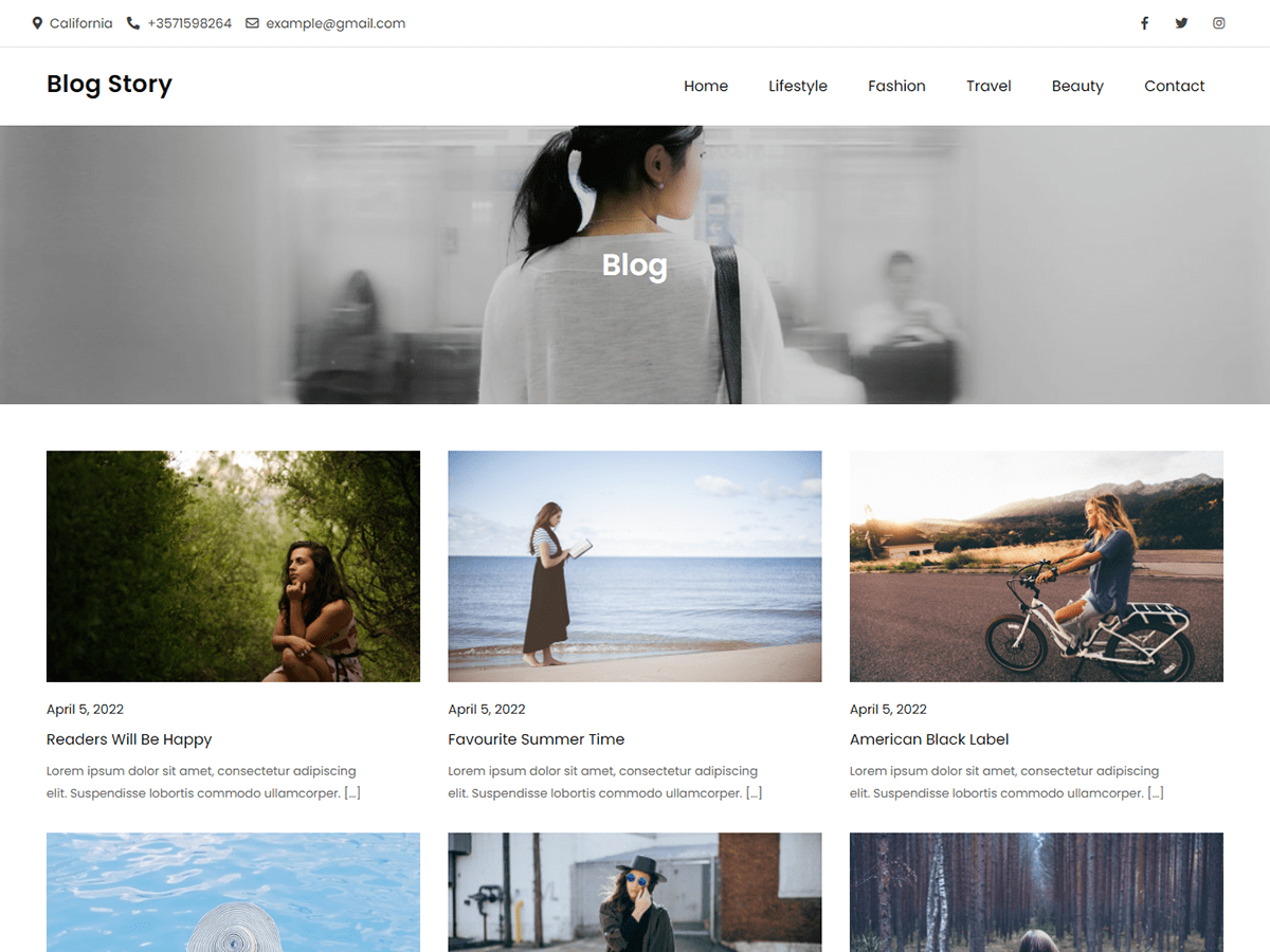 Blog Story Preview Wordpress Theme - Rating, Reviews, Preview, Demo & Download
