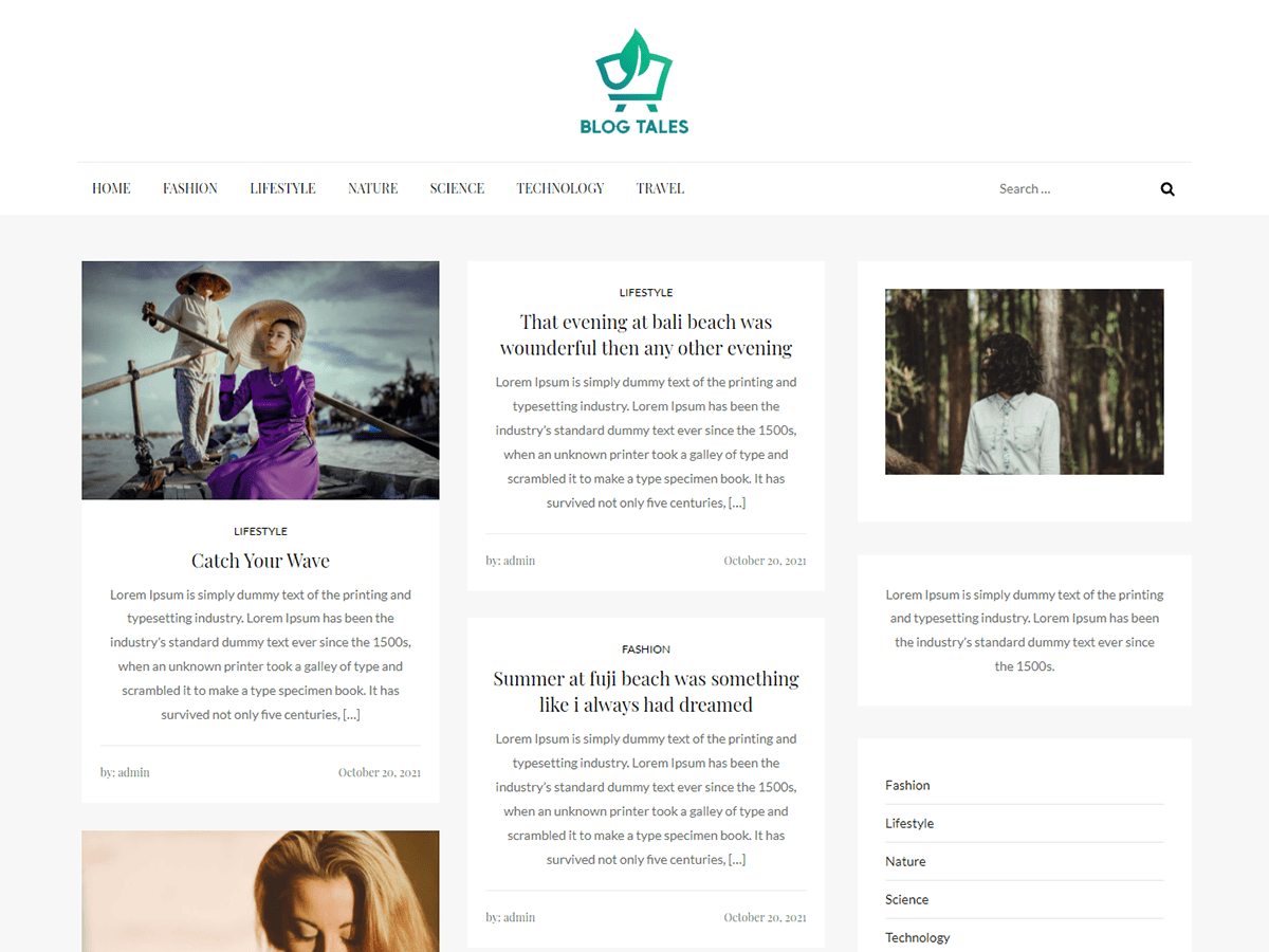Blog Tales Preview Wordpress Theme - Rating, Reviews, Preview, Demo & Download