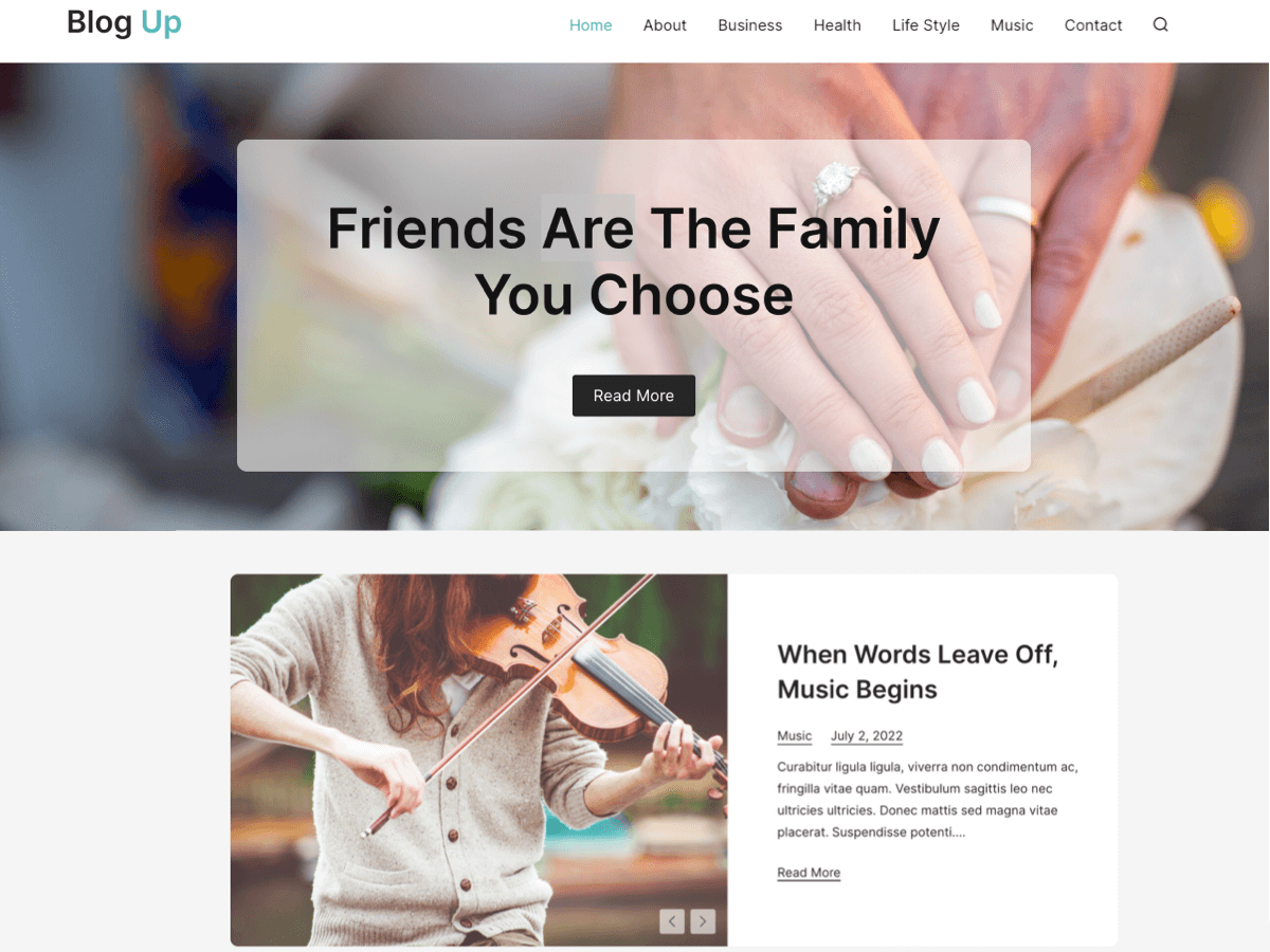 Blog Up Preview Wordpress Theme - Rating, Reviews, Preview, Demo & Download
