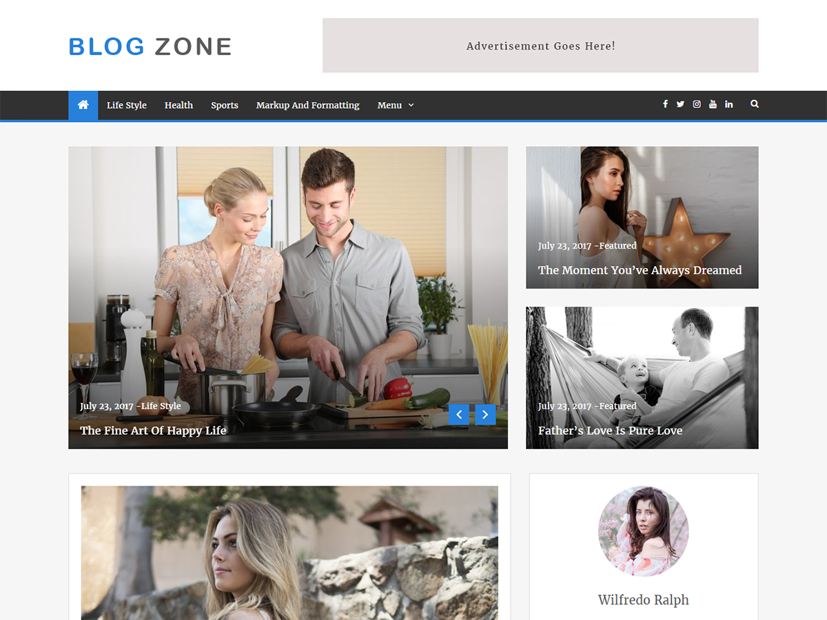 Blog Zone Preview Wordpress Theme - Rating, Reviews, Preview, Demo & Download