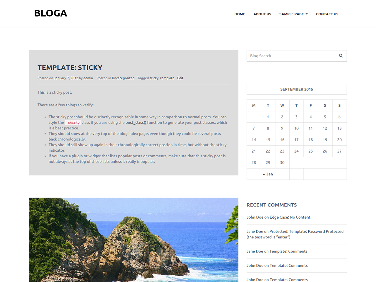 Bloga Preview Wordpress Theme - Rating, Reviews, Preview, Demo & Download