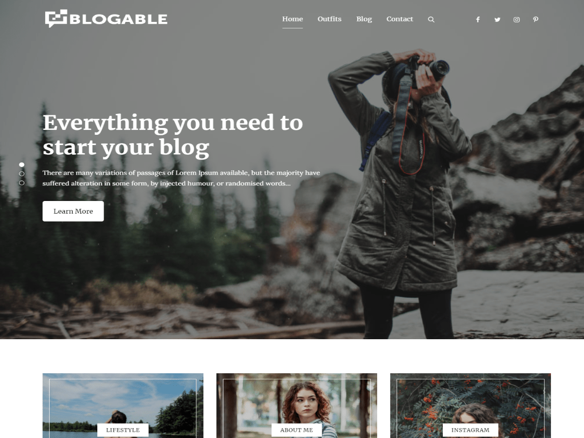 Blogable Preview Wordpress Theme - Rating, Reviews, Preview, Demo & Download