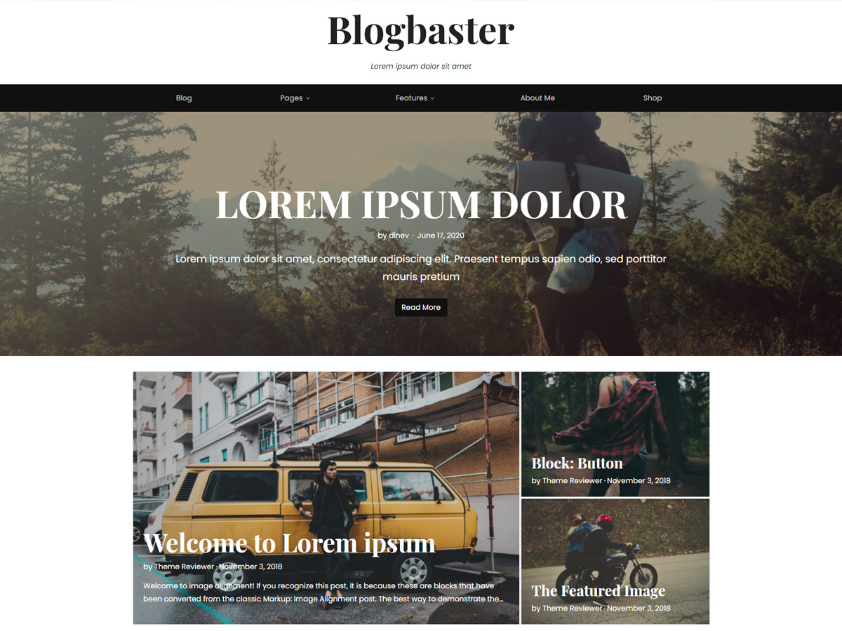 Blogbaster Preview Wordpress Theme - Rating, Reviews, Preview, Demo & Download