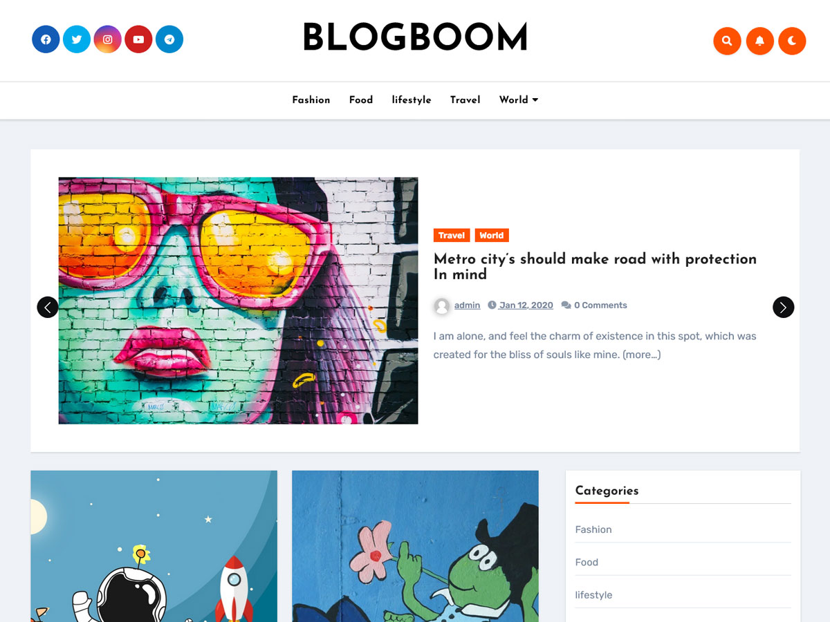 Blogboom Preview Wordpress Theme - Rating, Reviews, Preview, Demo & Download
