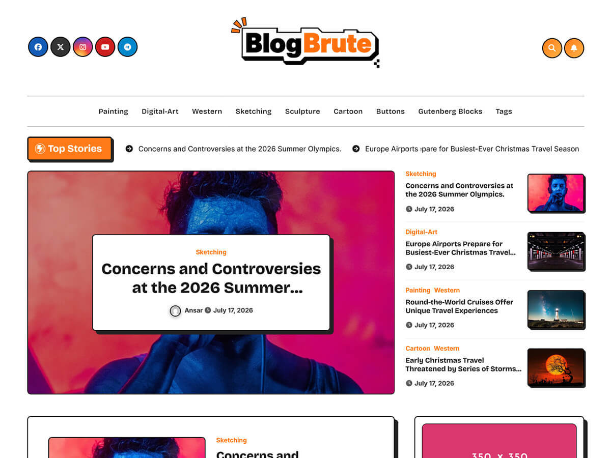 BlogBrute Preview Wordpress Theme - Rating, Reviews, Preview, Demo & Download