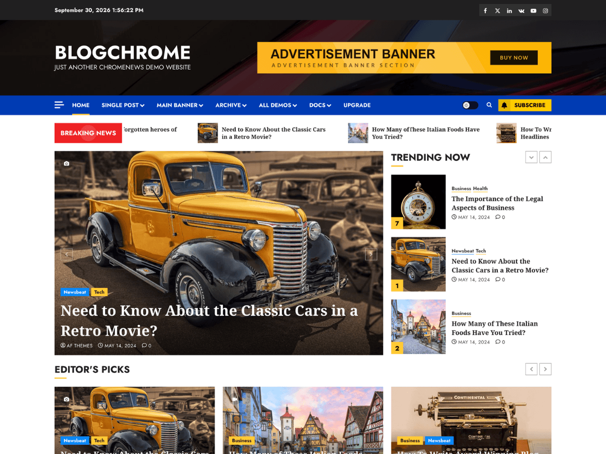 BlogChrome Preview Wordpress Theme - Rating, Reviews, Preview, Demo & Download