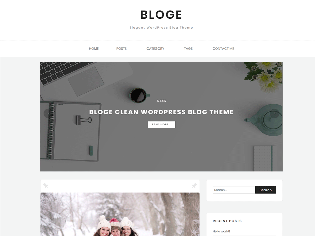 Bloge Preview Wordpress Theme - Rating, Reviews, Preview, Demo & Download