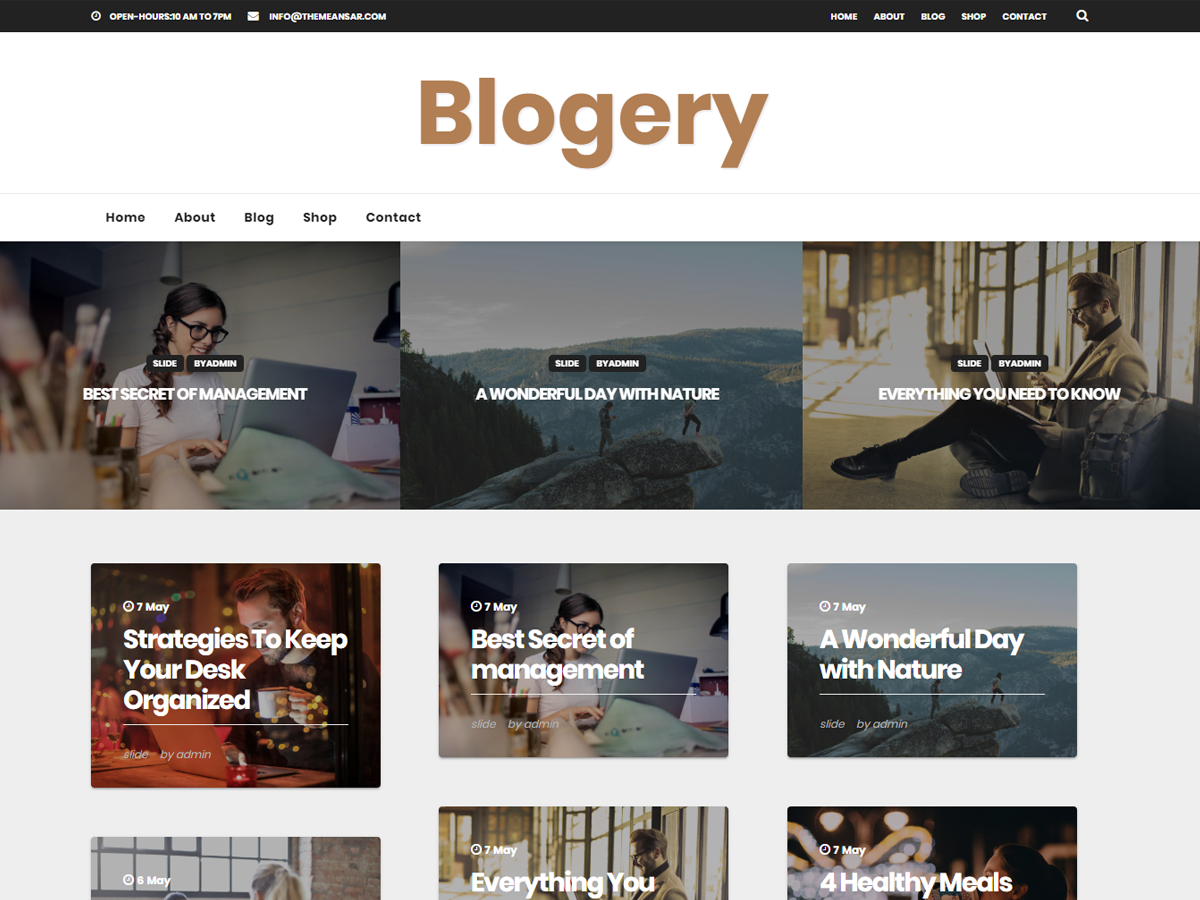 Blogery Preview Wordpress Theme - Rating, Reviews, Preview, Demo & Download
