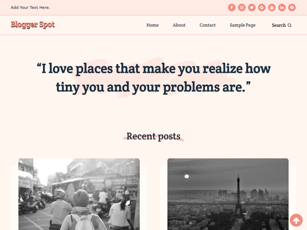 Blogger Spot Preview Wordpress Theme - Rating, Reviews, Preview, Demo & Download