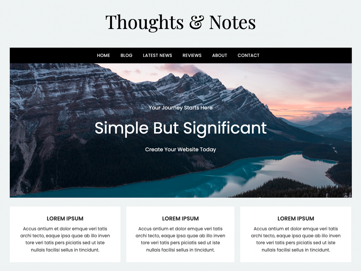 Blogging Essentials Preview Wordpress Theme - Rating, Reviews, Preview, Demo & Download