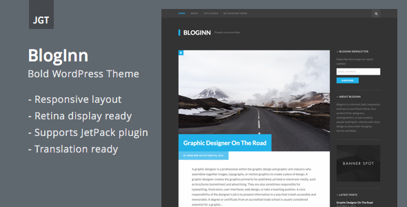 BlogInn Preview Wordpress Theme - Rating, Reviews, Preview, Demo & Download