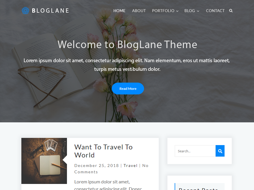 Bloglane Preview Wordpress Theme - Rating, Reviews, Preview, Demo & Download