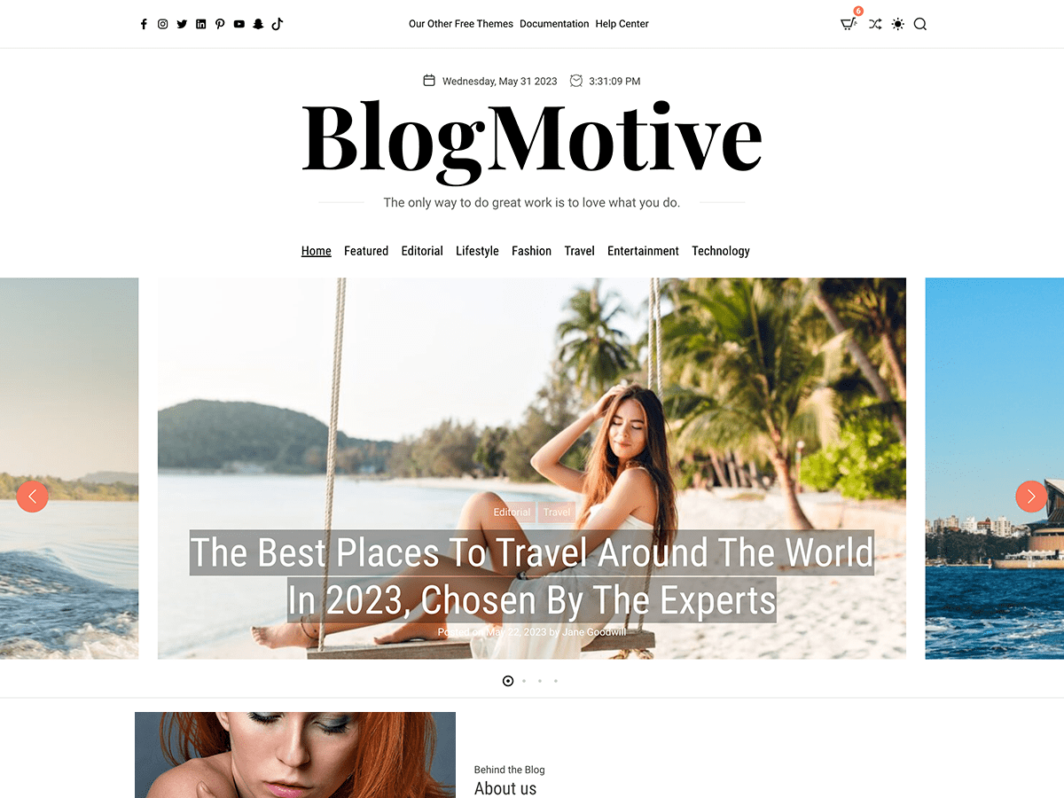 Blogmotive Preview Wordpress Theme - Rating, Reviews, Preview, Demo & Download