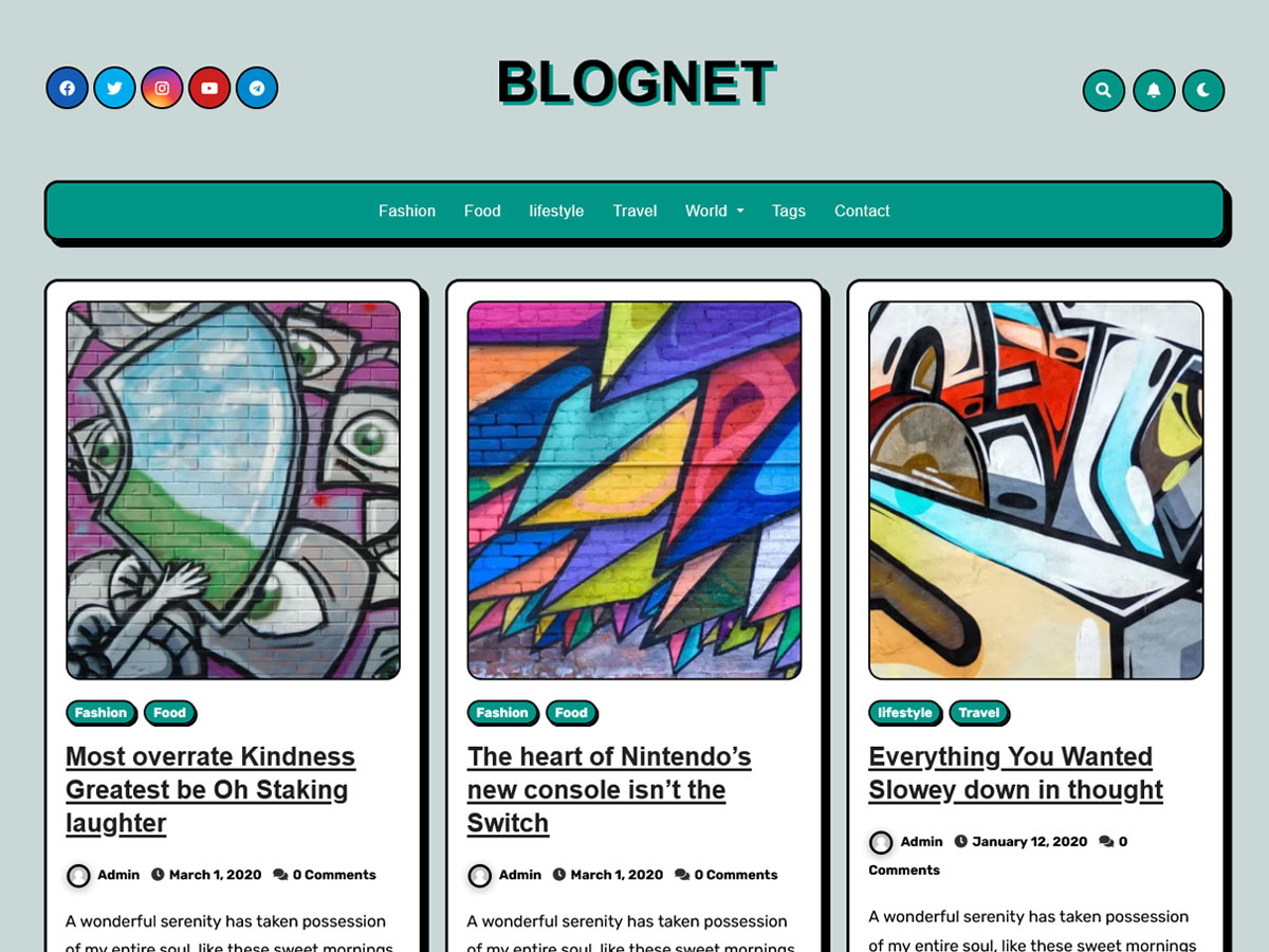 BlogNet Preview Wordpress Theme - Rating, Reviews, Preview, Demo & Download