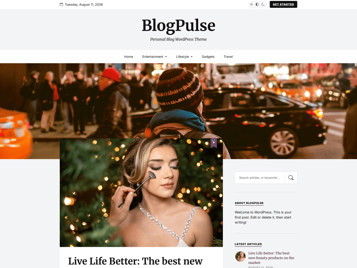 BlogPulse Preview Wordpress Theme - Rating, Reviews, Preview, Demo & Download