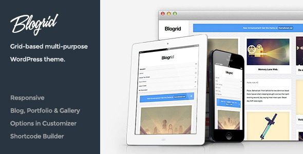 Blogrid Preview Wordpress Theme - Rating, Reviews, Preview, Demo & Download