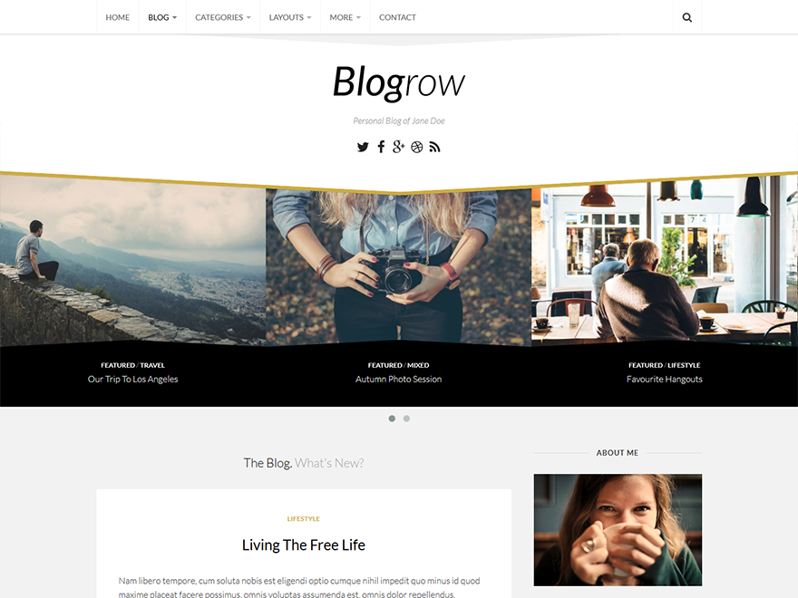 Blogrow Preview Wordpress Theme - Rating, Reviews, Preview, Demo & Download