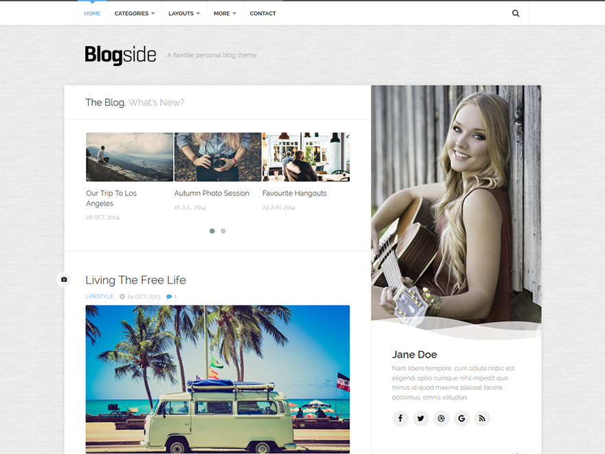 Blogside Preview Wordpress Theme - Rating, Reviews, Preview, Demo & Download
