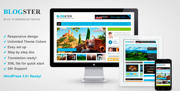 Blogster Preview Wordpress Theme - Rating, Reviews, Preview, Demo & Download