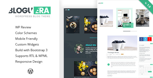 Bloguera Preview Wordpress Theme - Rating, Reviews, Preview, Demo & Download