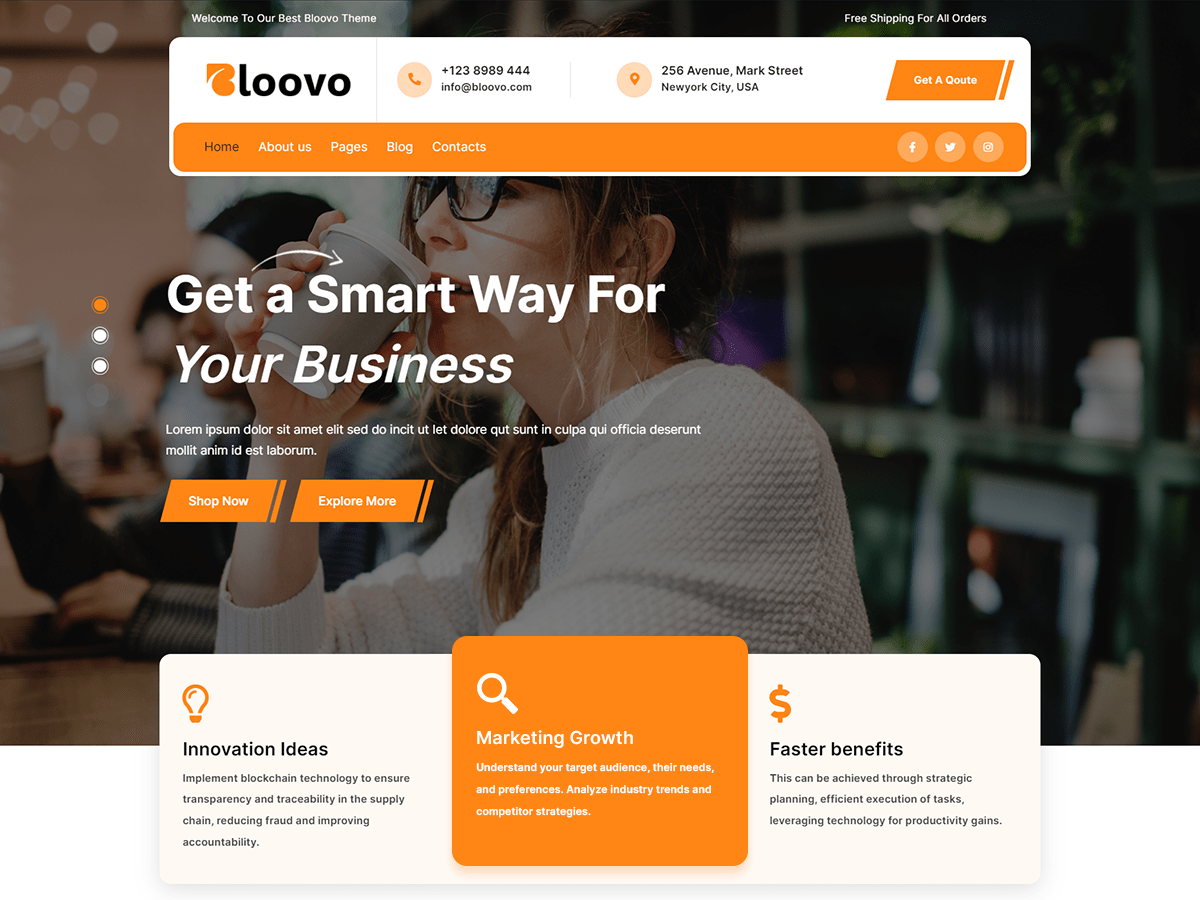 Bloovo Preview Wordpress Theme - Rating, Reviews, Preview, Demo & Download