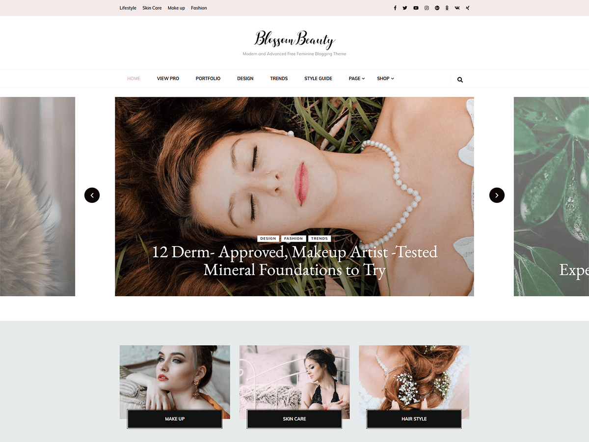 Blossom Beauty Preview Wordpress Theme - Rating, Reviews, Preview, Demo & Download