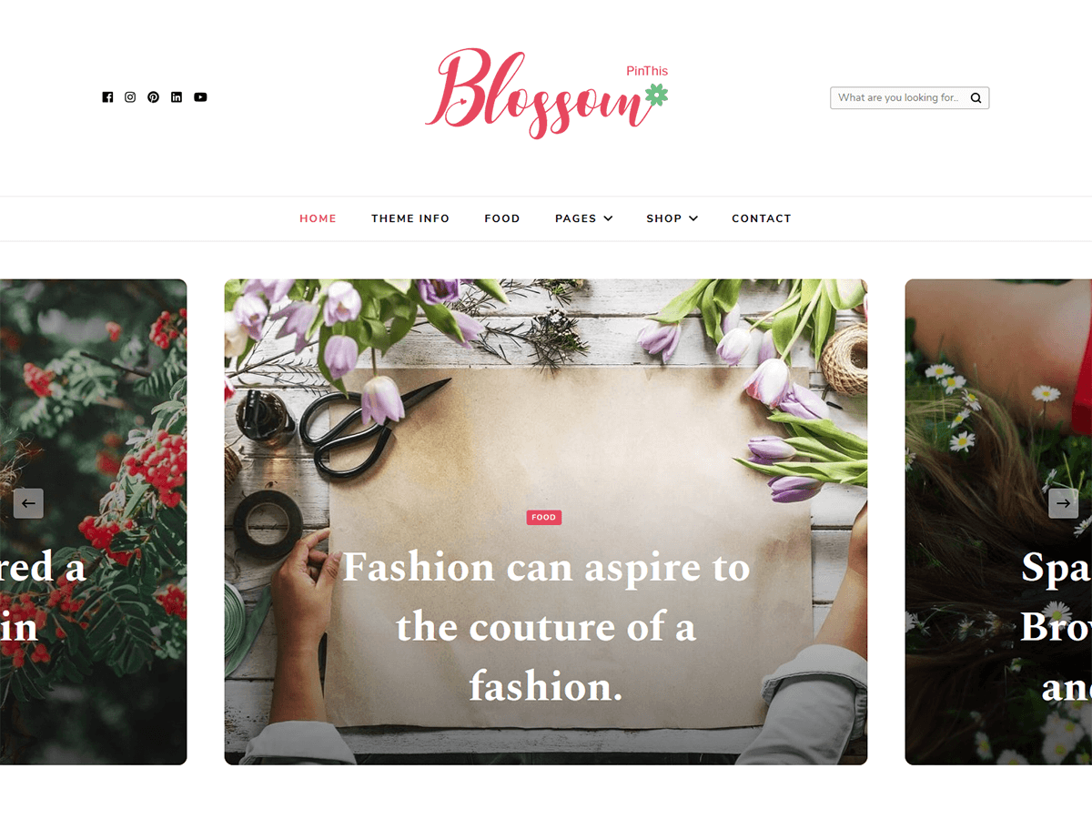 Blossom PinThis Preview Wordpress Theme - Rating, Reviews, Preview, Demo & Download