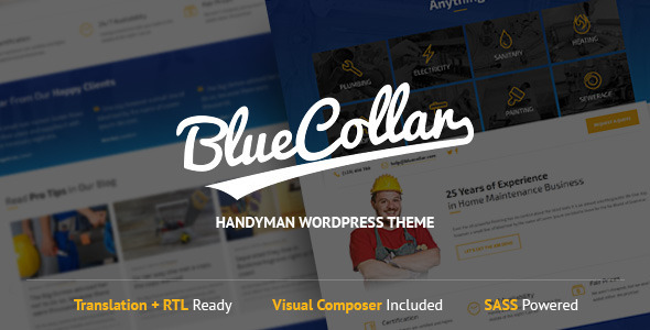 Blue Collar Preview Wordpress Theme - Rating, Reviews, Preview, Demo & Download