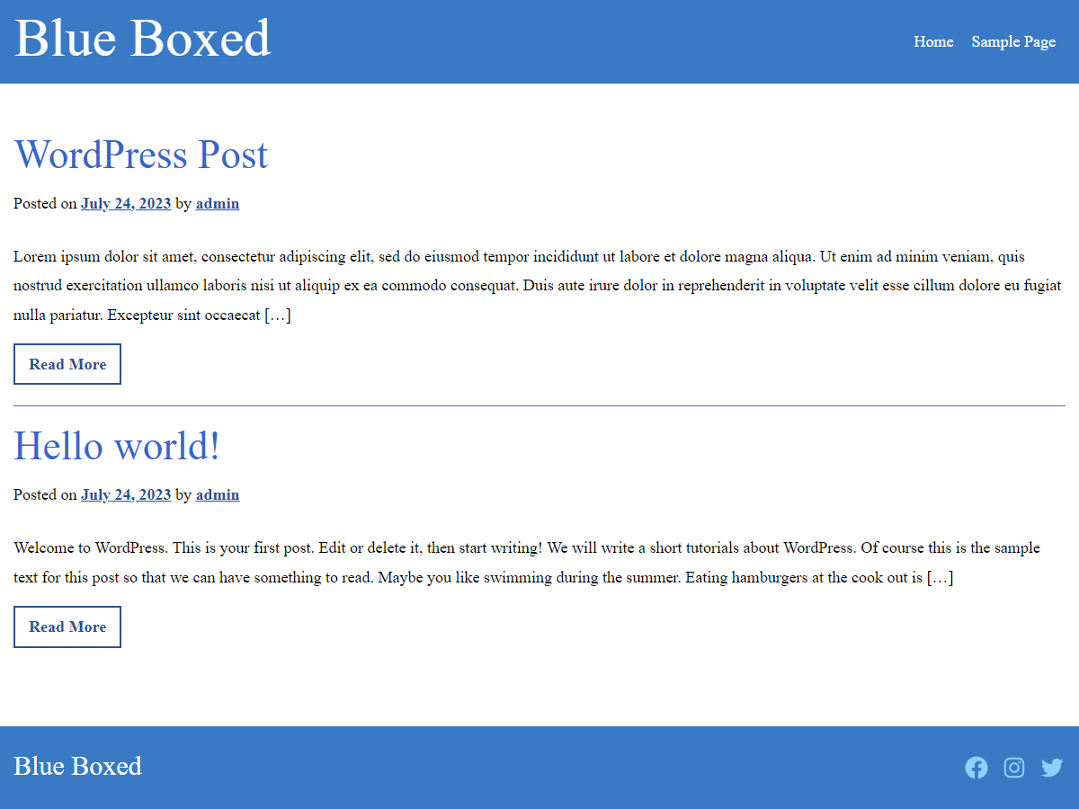 BlueBoxed Preview Wordpress Theme - Rating, Reviews, Preview, Demo & Download
