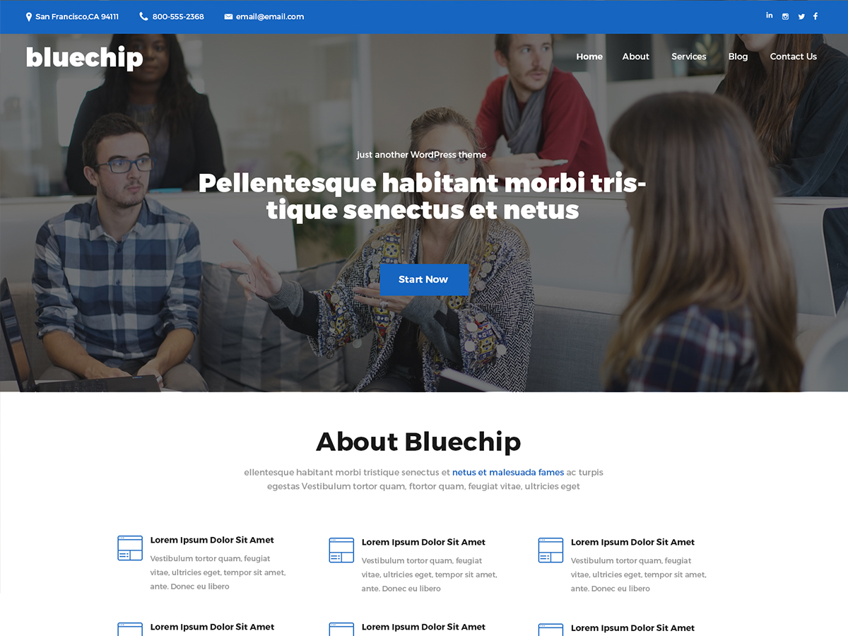 Bluechip Preview Wordpress Theme - Rating, Reviews, Preview, Demo & Download