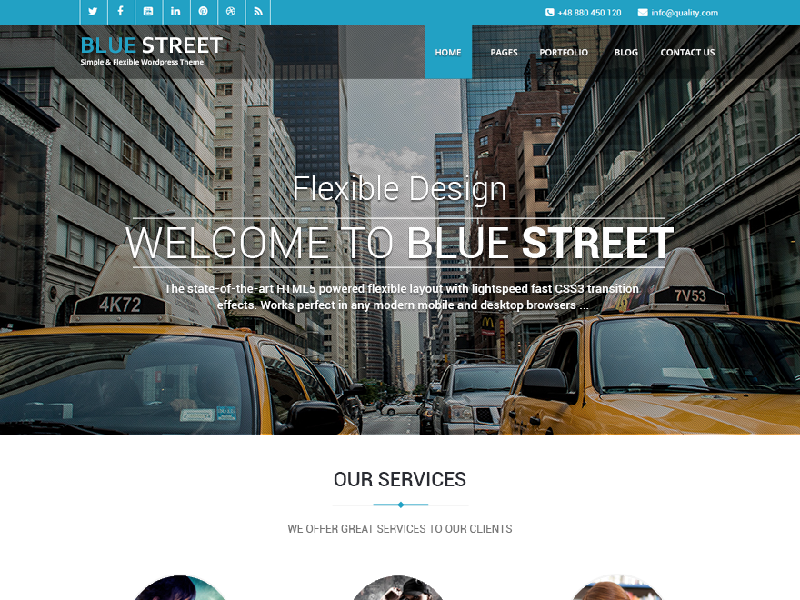 Bluestreet Preview Wordpress Theme - Rating, Reviews, Preview, Demo & Download