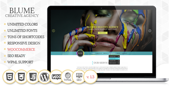 Blume Responsive Preview Wordpress Theme - Rating, Reviews, Preview, Demo & Download