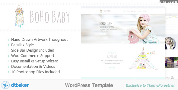 BoHo Baby Preview Wordpress Theme - Rating, Reviews, Preview, Demo & Download