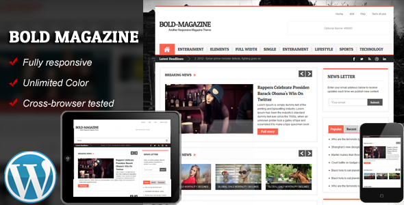Bold Magazine Preview Wordpress Theme - Rating, Reviews, Preview, Demo & Download