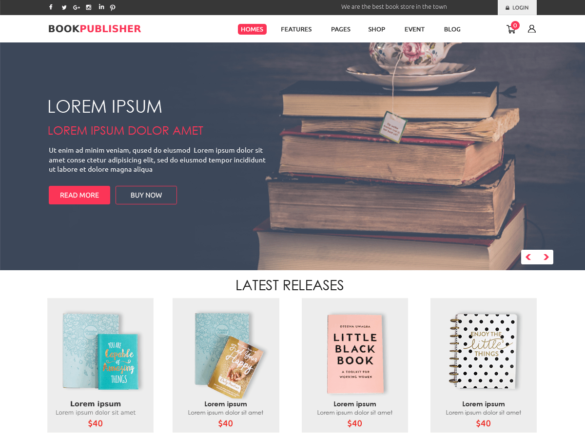 Book Publisher Preview Wordpress Theme - Rating, Reviews, Preview, Demo & Download
