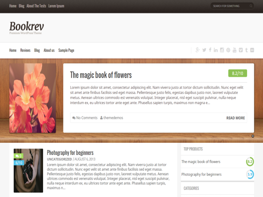 Book Rev Preview Wordpress Theme - Rating, Reviews, Preview, Demo & Download