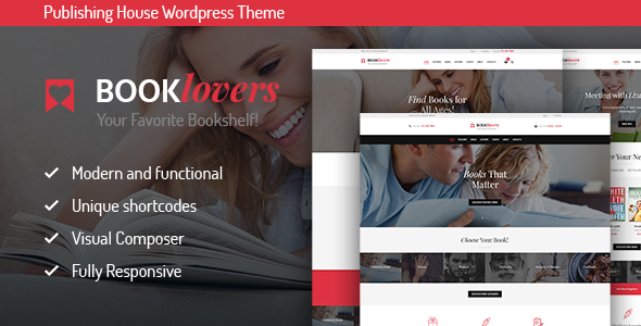 Booklovers Preview Wordpress Theme - Rating, Reviews, Preview, Demo & Download