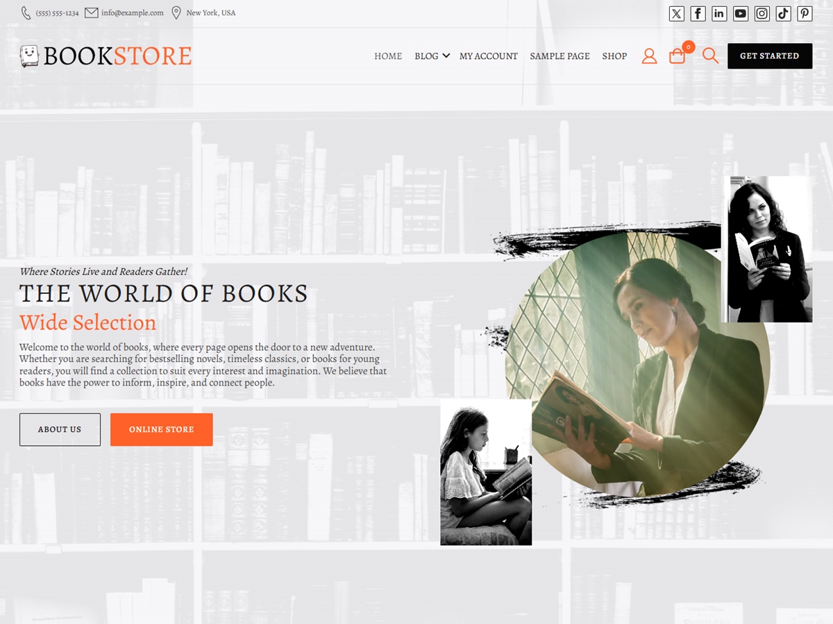 Bookstore WDA Preview Wordpress Theme - Rating, Reviews, Preview, Demo & Download