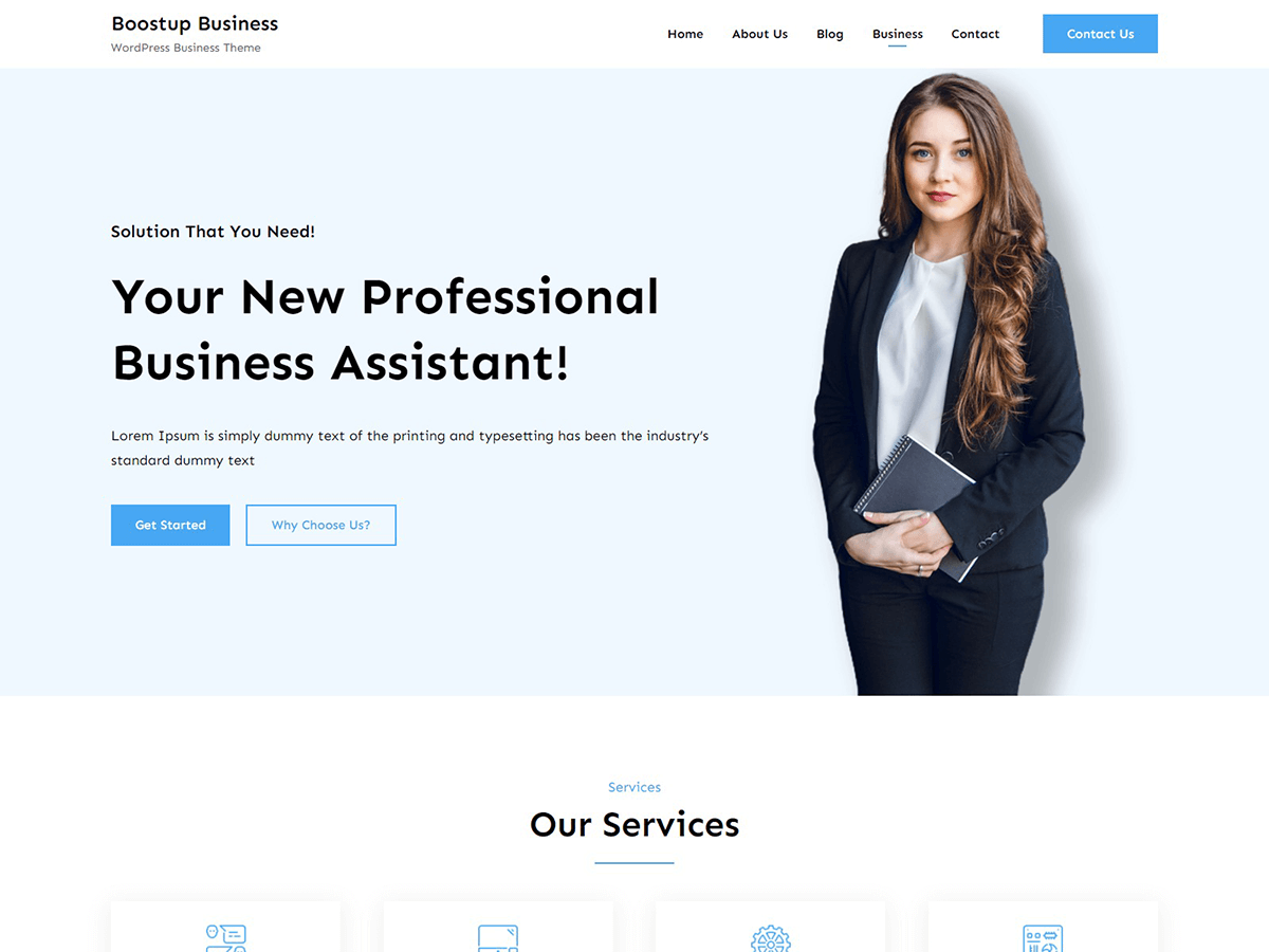 BoostUp Business Preview Wordpress Theme - Rating, Reviews, Preview, Demo & Download