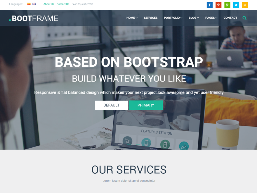 BootFrame Core Preview Wordpress Theme - Rating, Reviews, Preview, Demo & Download