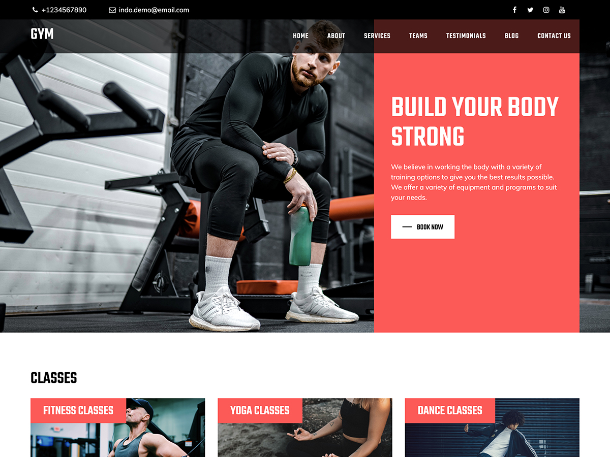Bootstrap Fitness Preview Wordpress Theme - Rating, Reviews, Preview, Demo & Download
