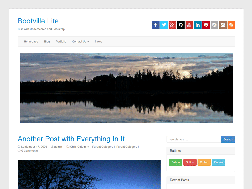 Bootville Lite Preview Wordpress Theme - Rating, Reviews, Preview, Demo & Download