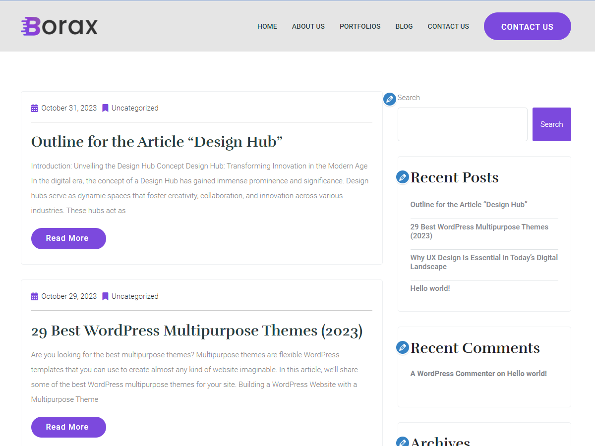Borax Preview Wordpress Theme - Rating, Reviews, Preview, Demo & Download