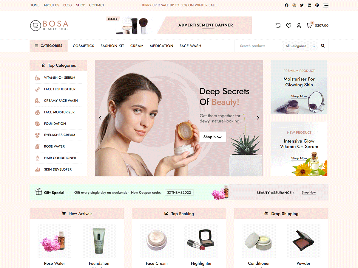 Bosa Beauty Preview Wordpress Theme - Rating, Reviews, Preview, Demo & Download