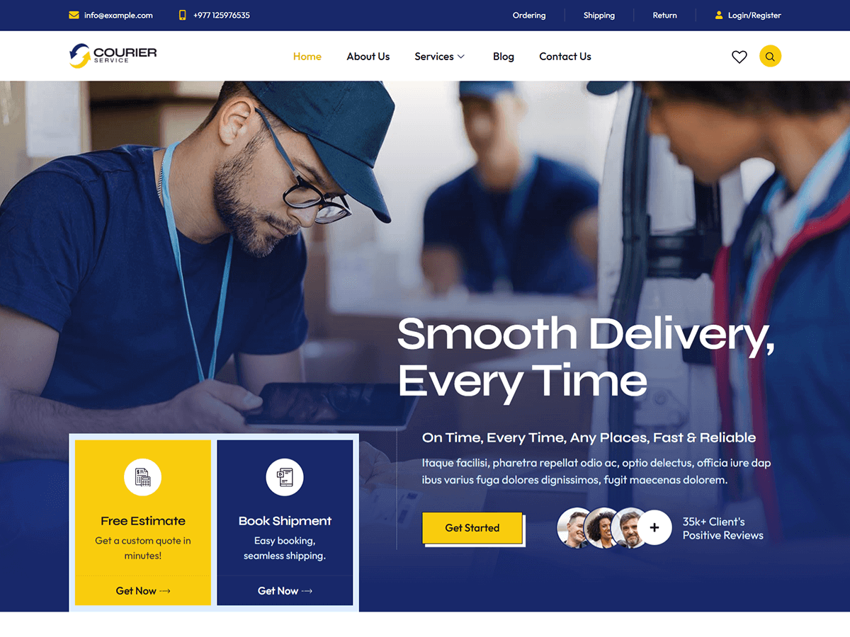 Bosa Courier Preview Wordpress Theme - Rating, Reviews, Preview, Demo & Download