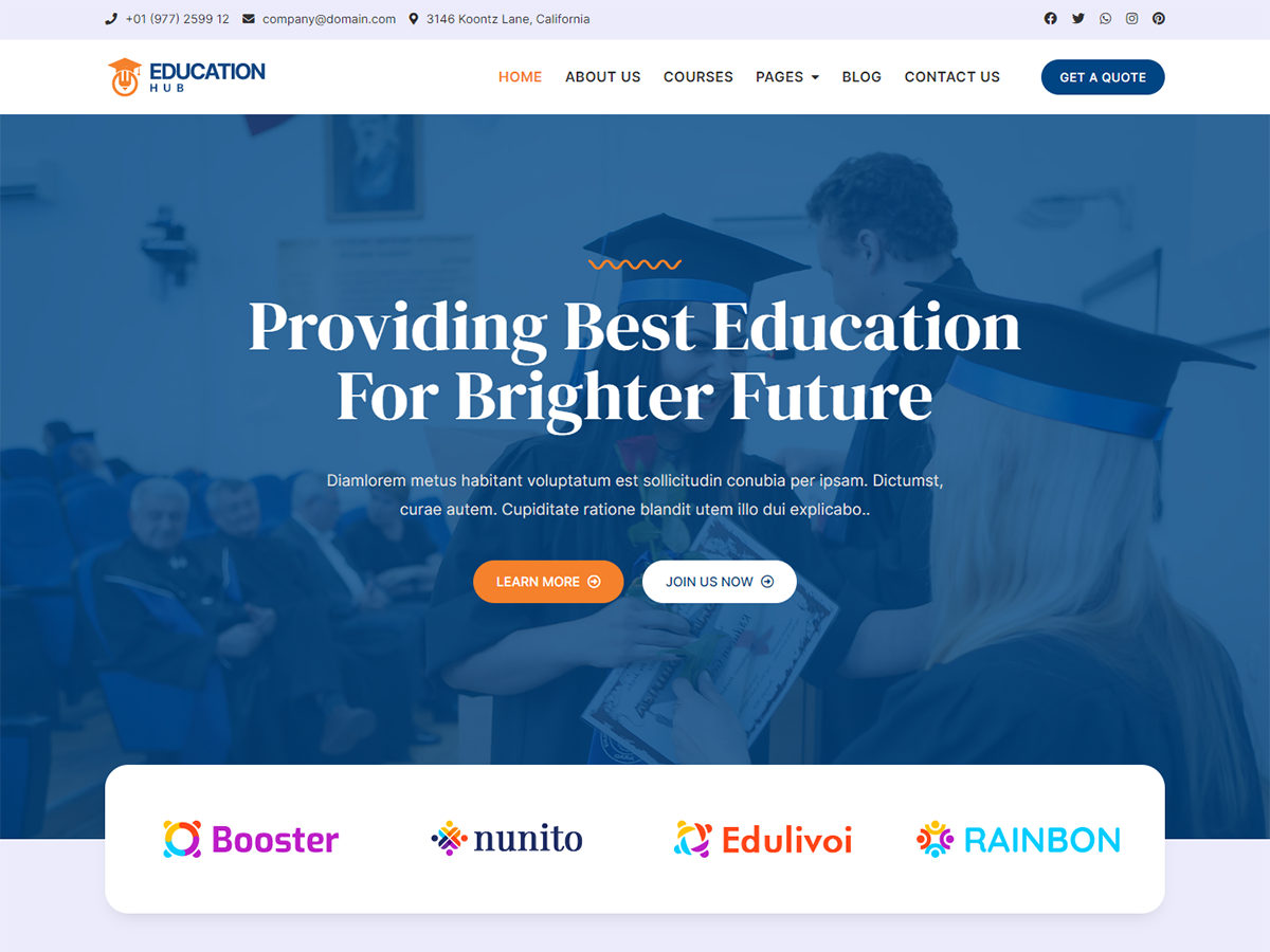 Bosa Education Preview Wordpress Theme - Rating, Reviews, Preview, Demo & Download