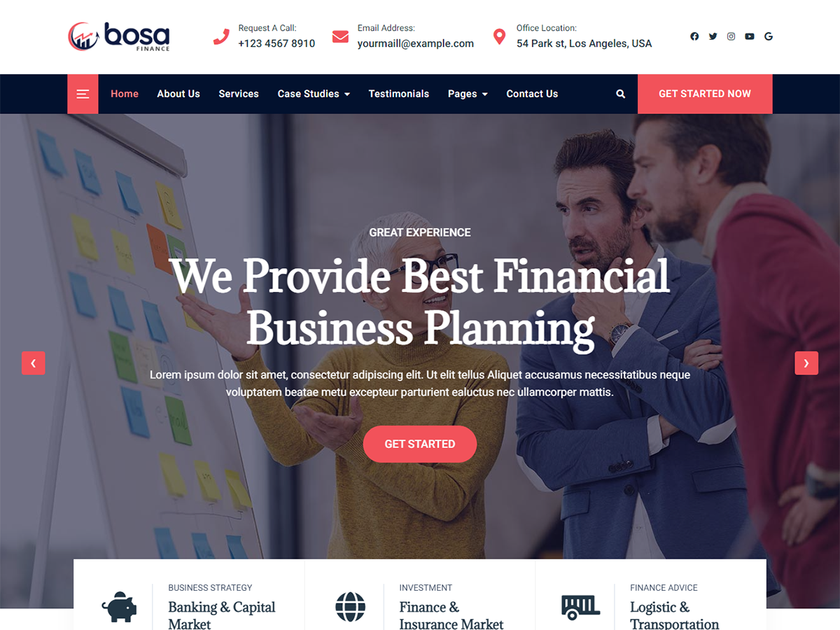 Bosa Finance Preview Wordpress Theme - Rating, Reviews, Preview, Demo & Download