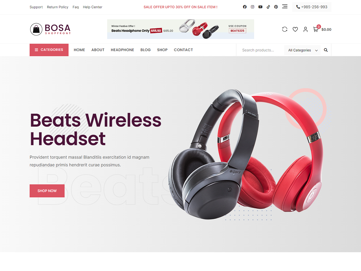 Bosa Shopfront Preview Wordpress Theme - Rating, Reviews, Preview, Demo & Download