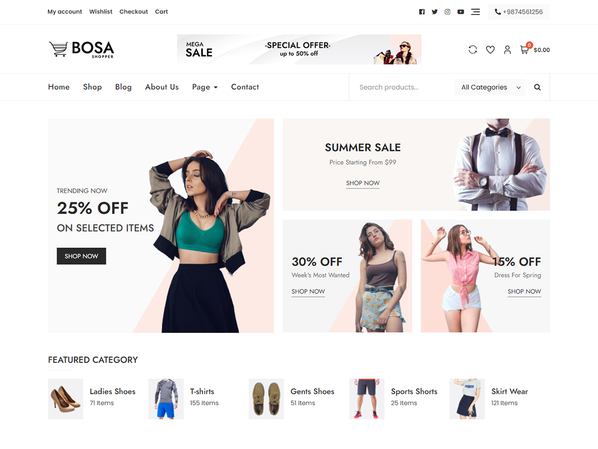 Bosa Shopper Preview Wordpress Theme - Rating, Reviews, Preview, Demo & Download