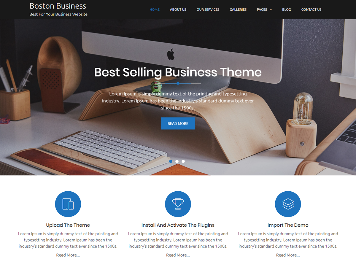 Boston Business Preview Wordpress Theme - Rating, Reviews, Preview, Demo & Download
